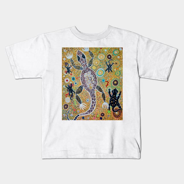 THE GOANNA (Milbili) Kids T-Shirt by kunjawildifeart